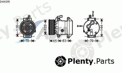 AVA QUALITY COOLING part DWK095 Compressor, air conditioning