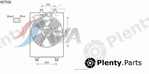  AVA QUALITY COOLING part HD7536 Fan, radiator