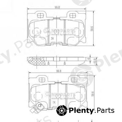  NIPPARTS part N3611053 Brake Pad Set, disc brake