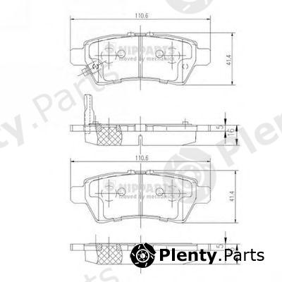  NIPPARTS part J3611050 Brake Pad Set, disc brake