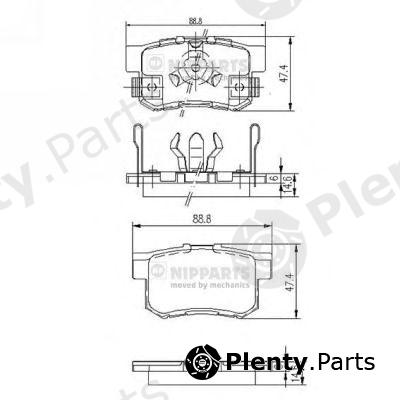  NIPPARTS part J3614017 Brake Pad Set, disc brake