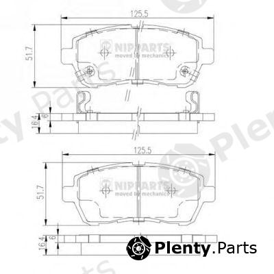  NIPPARTS part N3606022 Brake Pad Set, disc brake