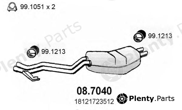 ASSO part 08.7040 (087040) End Silencer