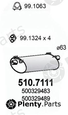  ASSO part 510.7111 (5107111) End Silencer