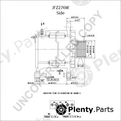  PRESTOLITE ELECTRIC part JFZ276W Alternator