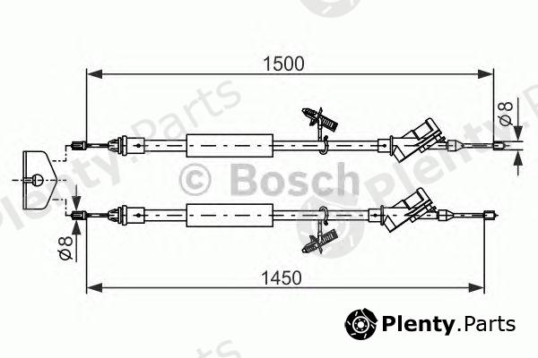  BOSCH part 1987477222 Cable, parking brake