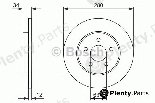  BOSCH part 0986479934 Brake Disc