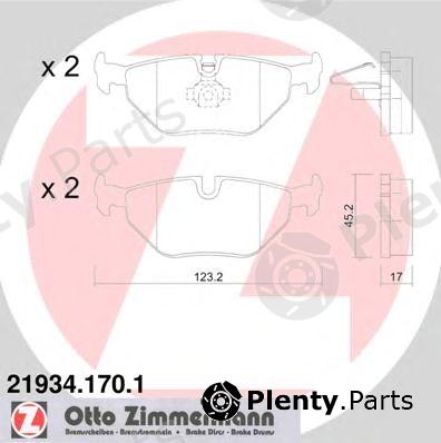  ZIMMERMANN part 21934.170.1 (219341701) Brake Pad Set, disc brake