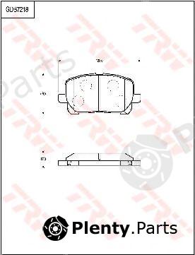 TRW part GDB7218 Brake Pad Set, disc brake