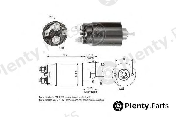 ERA part ZM760 Solenoid Switch, starter
