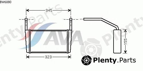  AVA QUALITY COOLING part BW6080 Heat Exchanger, interior heating