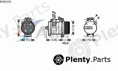  AVA QUALITY COOLING part BWAK334 Compressor, air conditioning