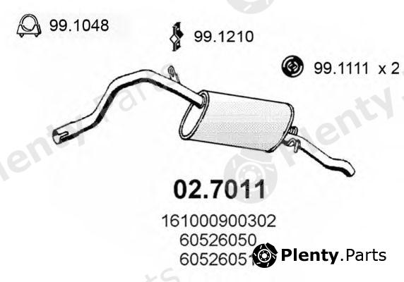  ASSO part 02.7011 (027011) End Silencer