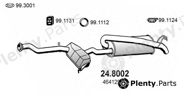  ASSO part 24.8002 (248002) Middle-/End Silencer