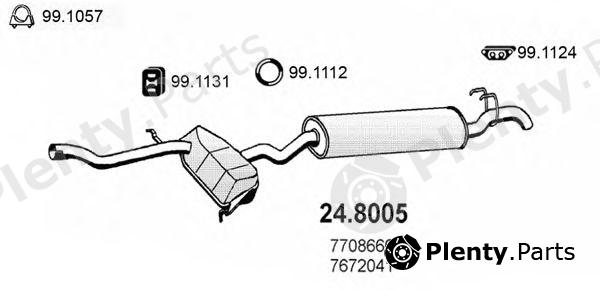  ASSO part 24.8005 (248005) Middle-/End Silencer