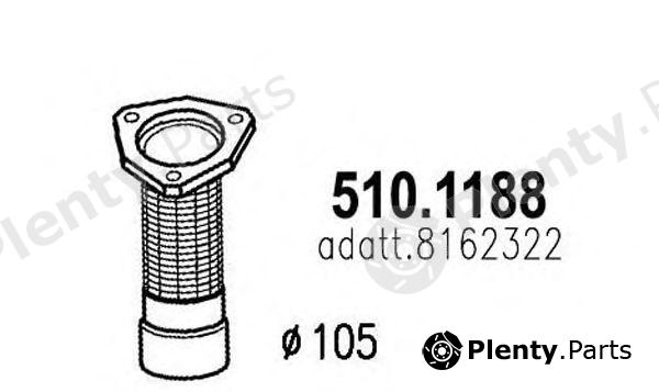  ASSO part 510.1188 (5101188) Exhaust Pipe