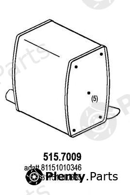  ASSO part 515.7009 (5157009) Middle-/End Silencer