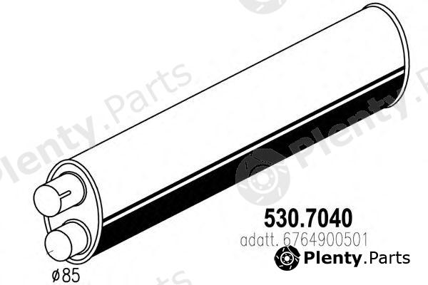  ASSO part 530.7040 (5307040) Middle-/End Silencer