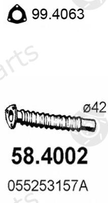  ASSO part 58.4002 (584002) Exhaust Pipe