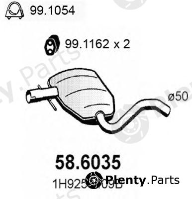  ASSO part 58.6035 (586035) Middle Silencer