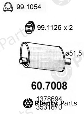  ASSO part 60.7008 (607008) End Silencer