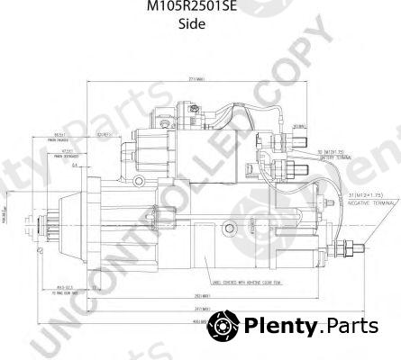  PRESTOLITE ELECTRIC part M105R2501SE Starter