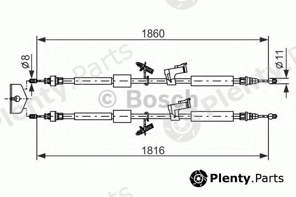  BOSCH part 1987482189 Cable, parking brake