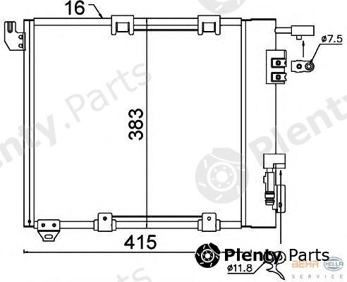  HELLA part 8FC351301-374 (8FC351301374) Condenser, air conditioning