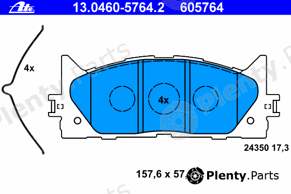  ATE part 13.0460-5764.2 (13046057642) Brake Pad Set, disc brake