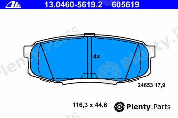  ATE part 13.0460-5619.2 (13046056192) Brake Pad Set, disc brake