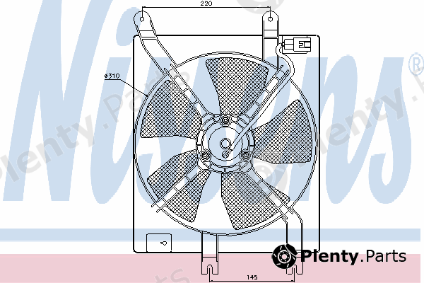  NISSENS part 85357 Fan, A/C condenser