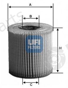  UFI part 25.009.00 (2500900) Oil Filter