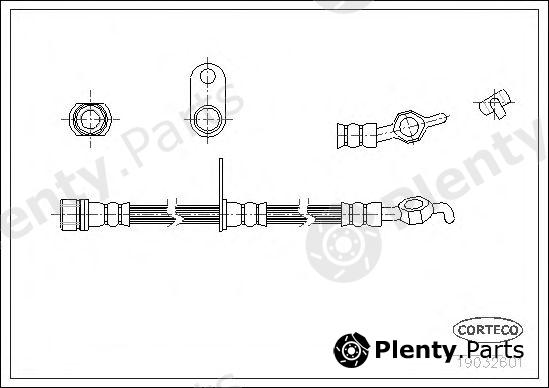  CORTECO part 19032601 Brake Hose