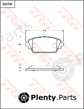  TRW part GDB7040 Brake Pad Set, disc brake
