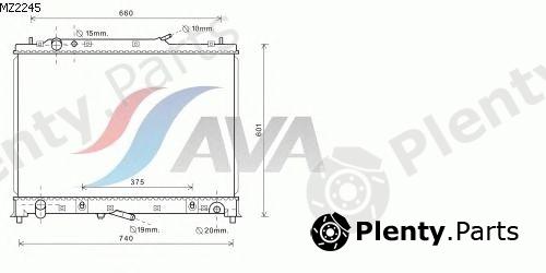  AVA QUALITY COOLING part MZ2245 Radiator, engine cooling