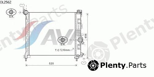  AVA QUALITY COOLING part OL2562 Radiator, engine cooling