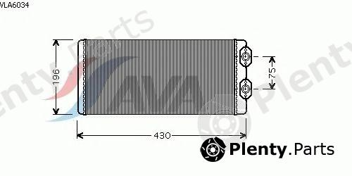  AVA QUALITY COOLING part VLA6034 Heat Exchanger, interior heating