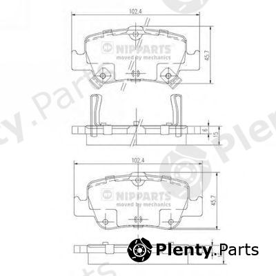  NIPPARTS part J3612033 Brake Pad Set, disc brake