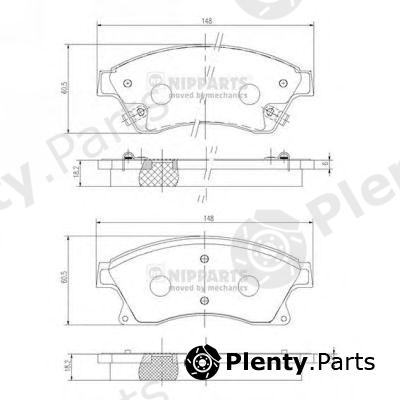  NIPPARTS part N3600914 Brake Pad Set, disc brake