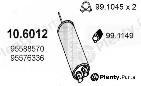  ASSO part 10.6012 (106012) Middle Silencer