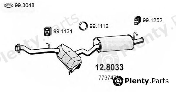  ASSO part 12.8033 (128033) Middle-/End Silencer
