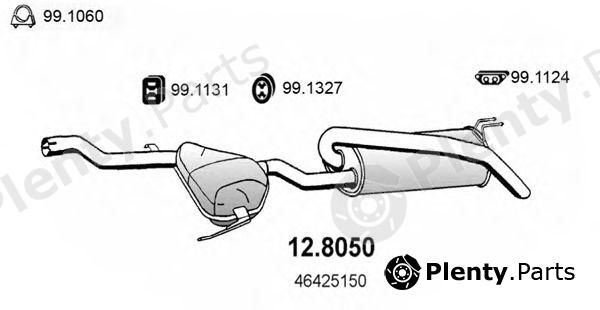  ASSO part 12.8050 (128050) Middle-/End Silencer