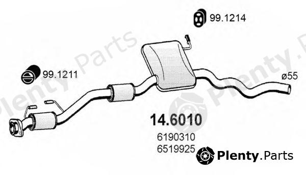  ASSO part 14.6010 (146010) Middle Silencer