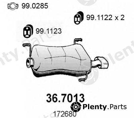  ASSO part 36.7013 (367013) End Silencer