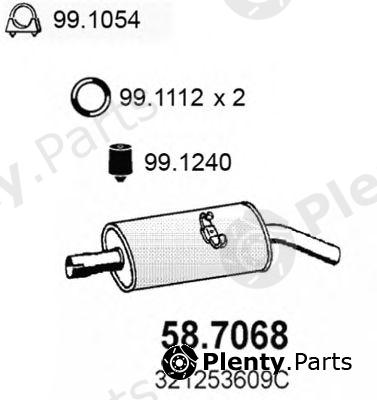  ASSO part 58.7068 (587068) End Silencer