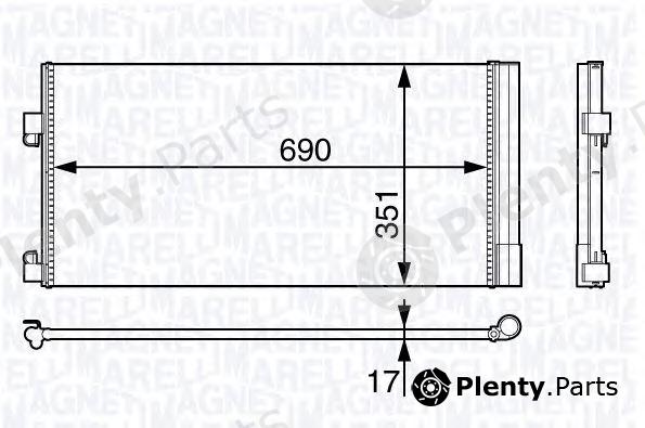  MAGNETI MARELLI part 350203709000 Condenser, air conditioning