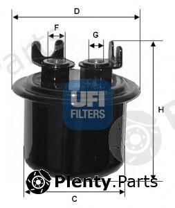  UFI part 31.539.00 (3153900) Fuel filter