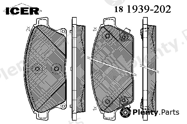  ICER part 181939202 Brake Pad Set, disc brake