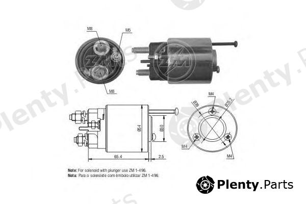  ERA part ZM496 Solenoid Switch, starter