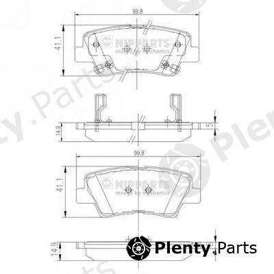  NIPPARTS part N3610311 Brake Pad Set, disc brake